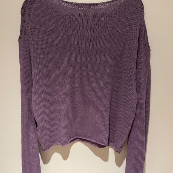 Massimo Dutti Purple Linen Blend Sweater NWOT - Picture 2 of 6
